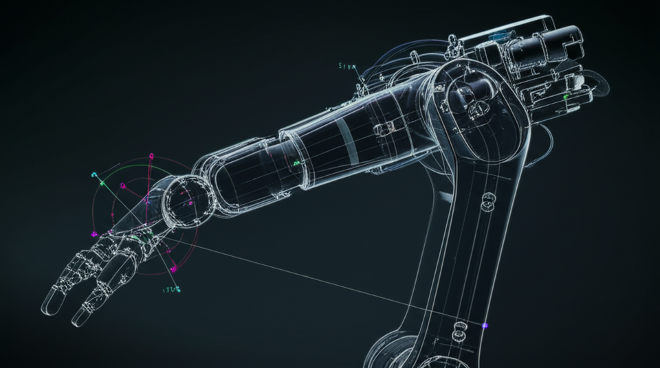 Fig. 01 // Six-axis arm, early kinematics